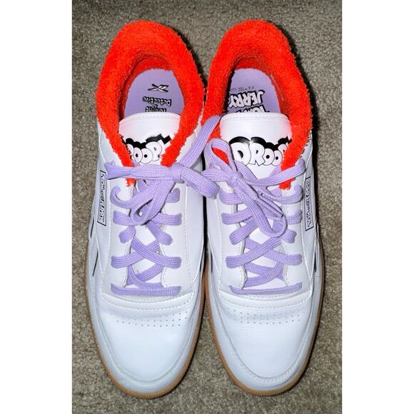 Reebok x Tom & Jerry Club C Revenge Men’s 13 White Purple Gum Collab Sneakers - Picture 3 of 11